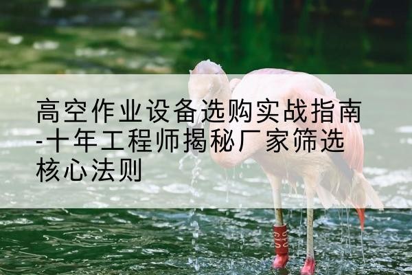 鲤城剪叉式升降机厂家-高空作业设备选购实战指南-十年工程师揭秘厂家筛选核心法则