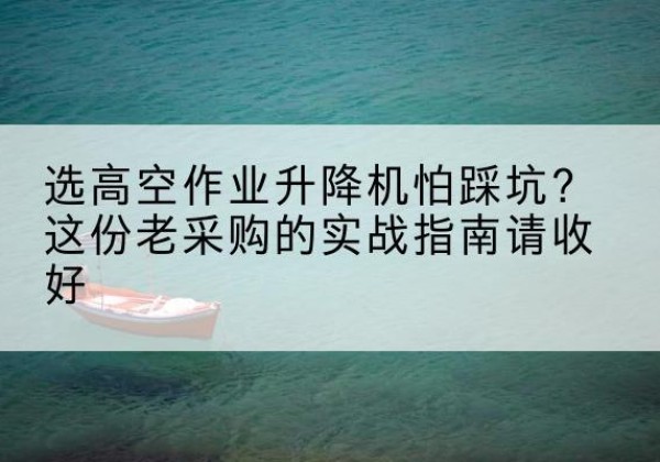 鲤城高空作业升降机厂家推荐-选高空作业升降机怕踩坑？这份老采购的实战指南请收好